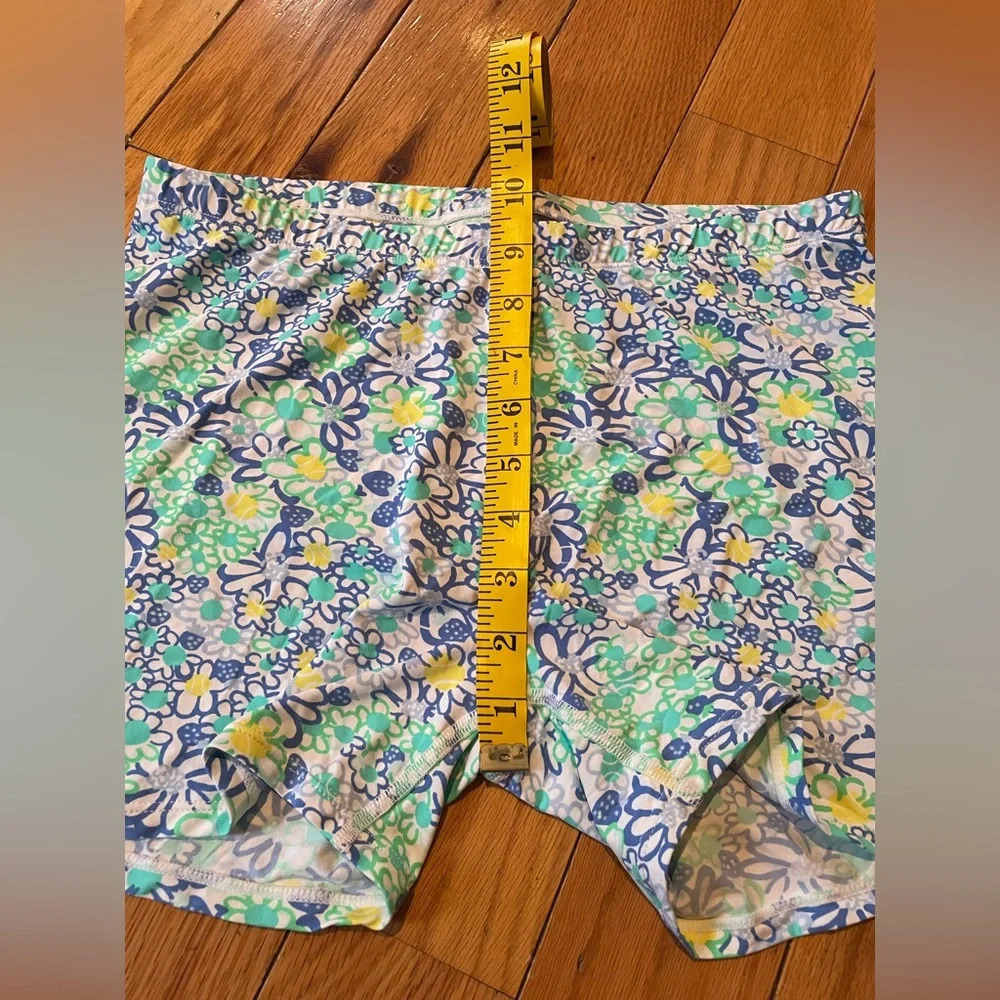 Lily Pulitzer Luxletic Bike Shorts Women’s Size Small Blue/Green Floral EUC - Picture 10 of 10